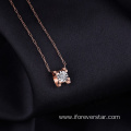 18k real gold diamond Pendant Necklace